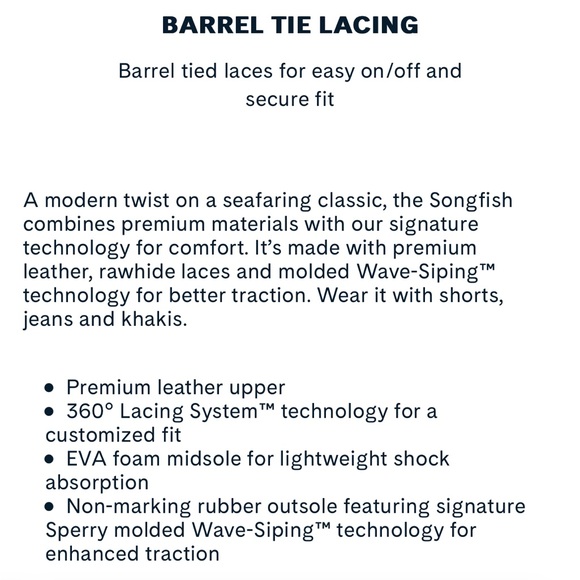 SPERRY - Songfish Topsider Tan and Cream Boat Shoes - Size 11 - Picture 10 of 10